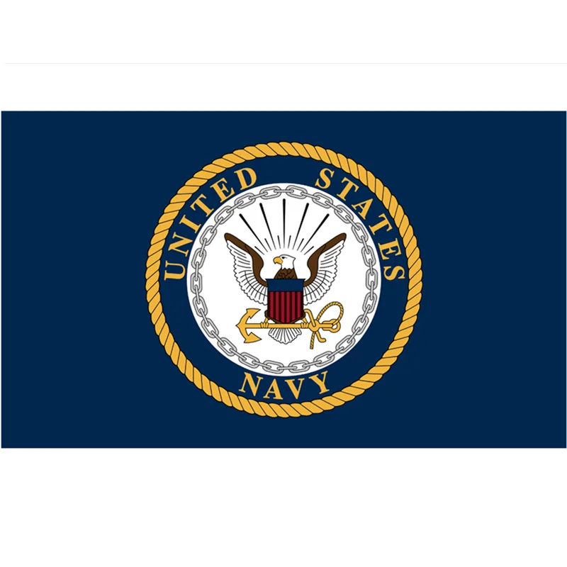 Флаг 60x90 см/90x15 0 см/120x180 см логотип морского флота США морской Орлан якорь синий