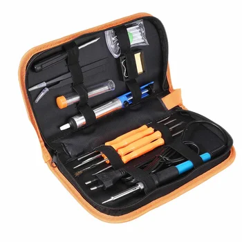 

EU/US Plug 110V 220V 60W Thermoregulator Soldering Iron Kit Desoldering Pump Solder Wire 5pcs tips Portable Welding Repair Tool