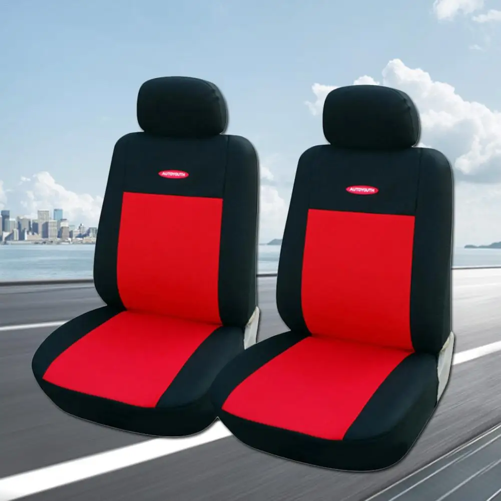 2 Pieces Set Universal Car Seat Covers Mesh Sponge Interior Accessories T Shirt Design Front Car Seat Cover For Car/Truck/Van