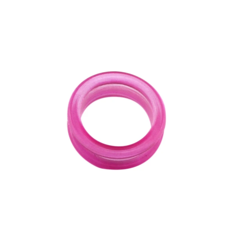 Pink 50 шт. кольца для пальцев из силикагеля подходят для любых ножниц вставки для стрижки волос стильные аксессуары для ножниц - Цвет: Pink