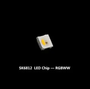 WS2812B SK6812 светодиодный чип 10~ 1000 шт. 5050 RGB/RGBW/WWA SMD черный/белый вариант индивидуально Адресуемая цифровая светодиодный полосы 5V - Испускаемый цвет: SK6812 RGBWW