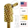RolinStar 6.6 Large Barrel 4XC Gold Silver Dark Purple Blue Rainbow Rose gold 7 different color nail drill bits milling 2