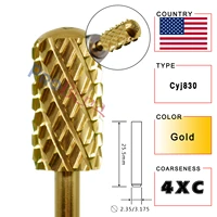 RolinStar 6.6 Large Barrel 4XC Gold Silver Dark Purple Blue Rainbow Rose gold 7 different color nail drill bits milling 2