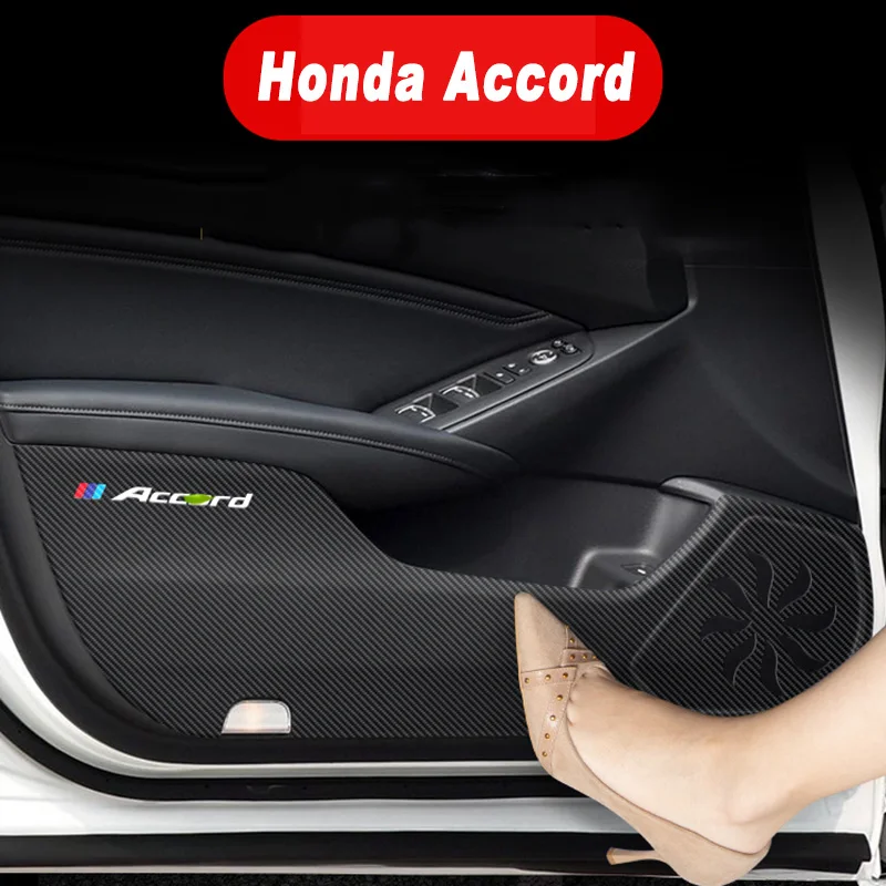 Car Interior Door Mat Anti-kick Pad Sticker Decoration for Honda Accord 2014 2015 2016 2017 2018 2019 2020 2021 9th 10th Parts | Автомобили
