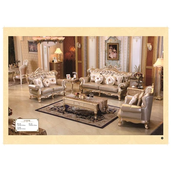 

High end European classical Noble luxury sectional leather sofas