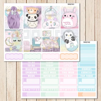 

7sheets/pack Lovely doll Cute girl Weekly Label Decorative Sticker DIY Planner Diary Scrapbooking Album Stickers