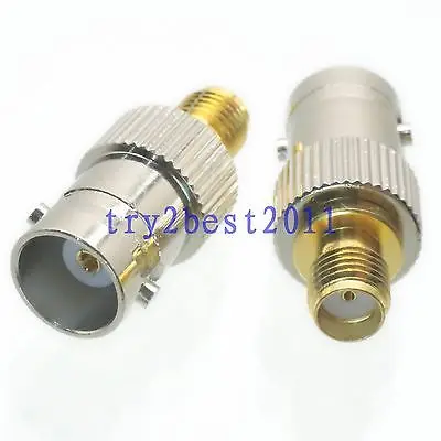 

DHL/EMS 100 Sets*1pce Adapter connector BNC jack pin to SMA jack pin RF COAXIAL straight -C1