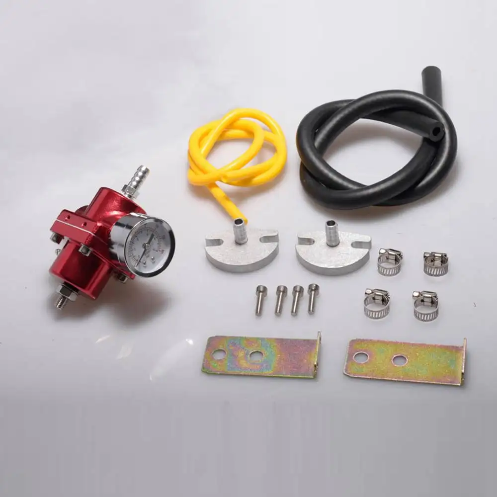 Регулируемый регулятор давления топлива FPR 0 140 Psi маслометр + комплект шлангов (по