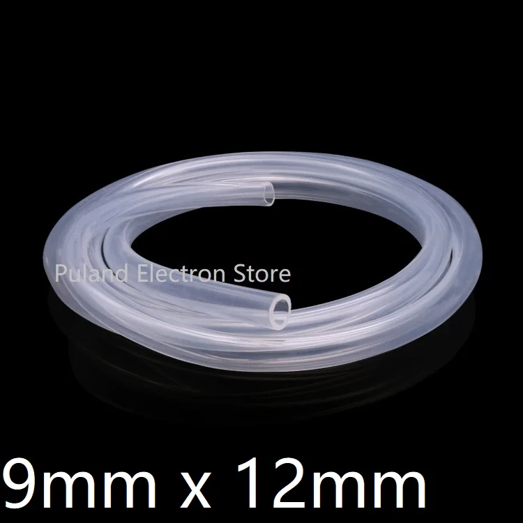 9x12 Silicone Tubing ID 9mm OD 12mm Food Grade Flexible Drink Pipe Temperature Resistance Nontoxic Transparent |