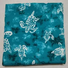 50x110 см океан синяя морская черепаха с животным принтом Хлопок Поплин Ткань лоскутное DIY швейная ткань платье вечерние украшения дома