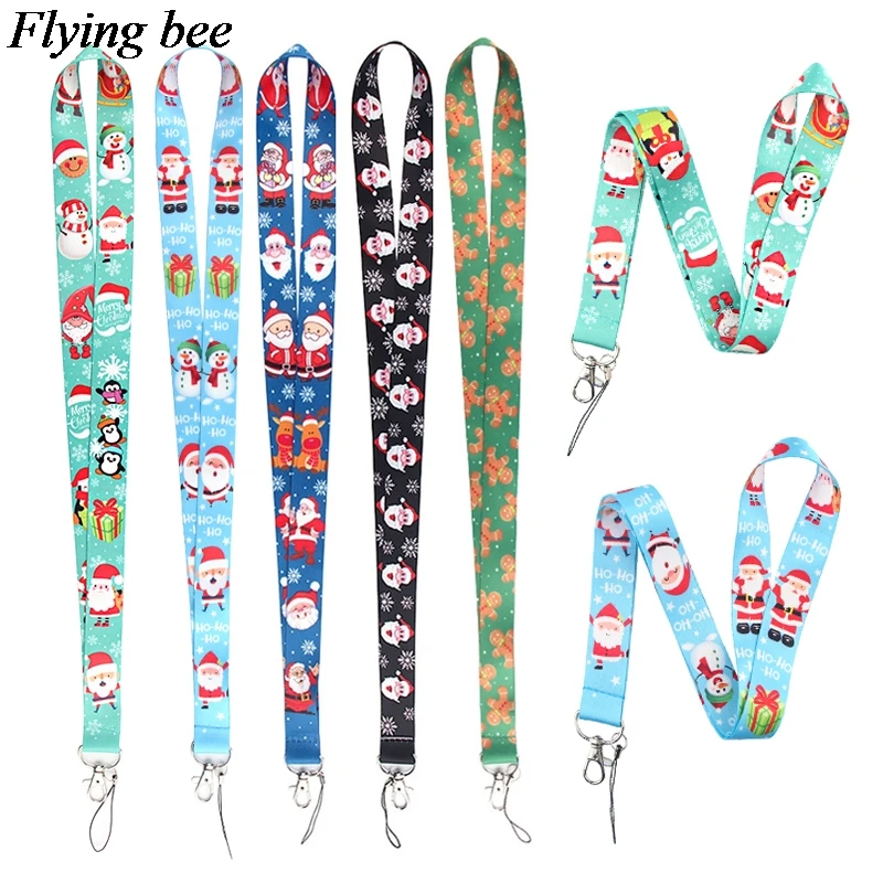 Брелок для ключей Flyingbee X0654 ремешок на шею в стиле панк с рисунком мобильных