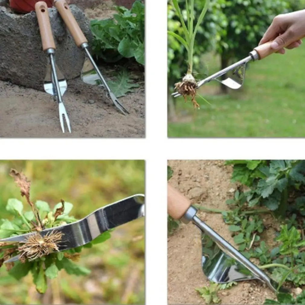 Multifunctional Stainless Steel Puller Weeding Tool Nursery Fork Sapling Transplant Shovel Seedling Transplanting Shovel