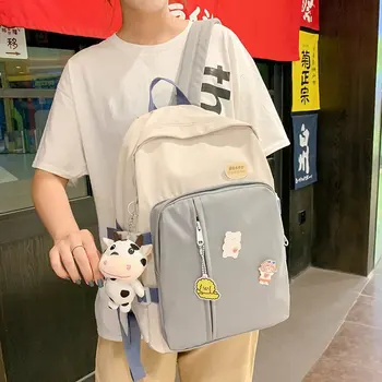 

Japanese style school bag vintage cute cartoon backpack College student school bag college style backpack girl Women's backpack