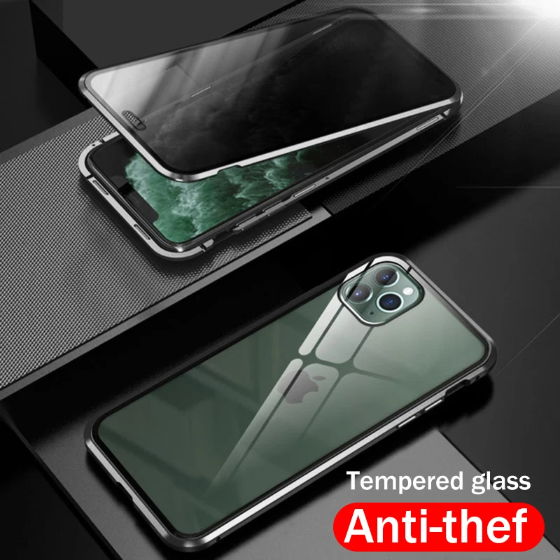 360 металлический магнитный чехол для телефона iPhone 6 S 7 8 Plus X XR XS MAX 11 Pro защитный из