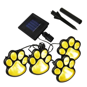 

Solar Cat Claw Print Garden Lights Outdoor Dog Cat Pet Animal Claw Decor Solar Power Lamp for Walkway Landscape Patio Decoration