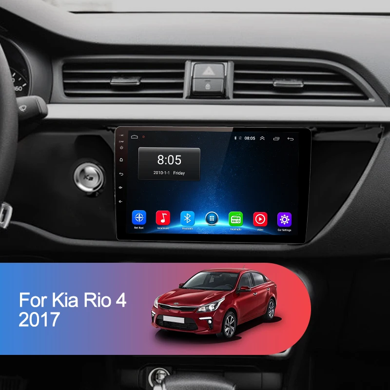 Best Junsun V1 2G+32G Android 9.0 For KIA RIO 4 2017 Car Radio Multimedia Video Player Navigation GPS 2 din dvd 1