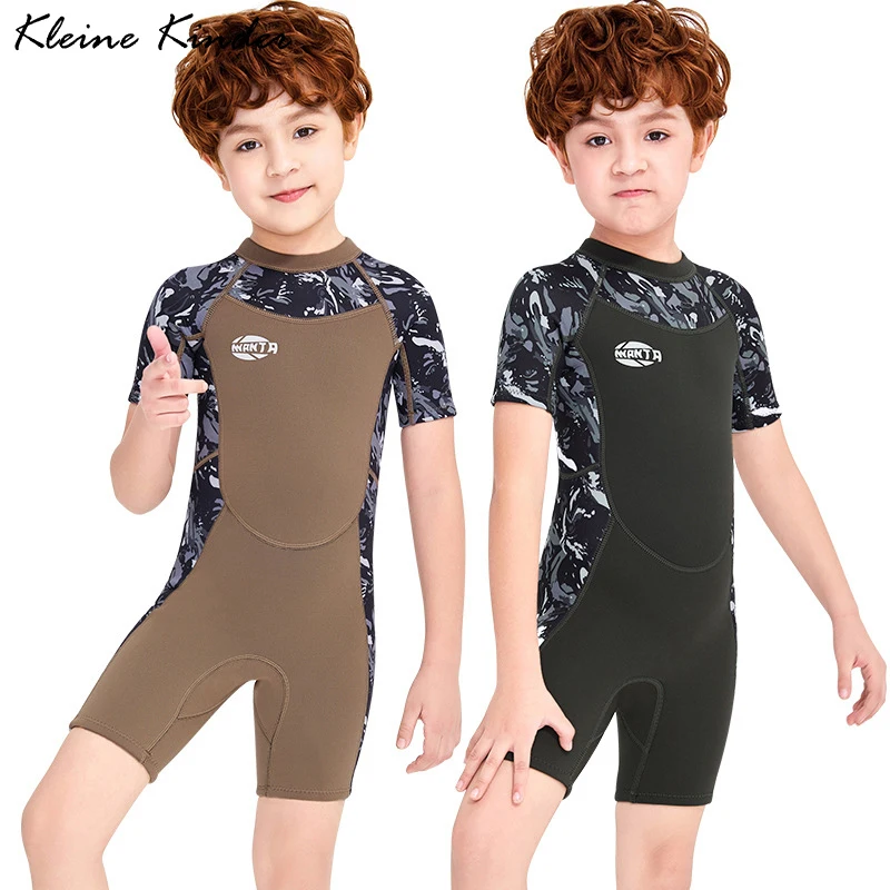 Neoprene Children's Wetsuit 2.5MM Swimwear Boys Surfing Swimsuit One Piece Jellyfish Wet Suit for Boy Bathing Diving Suits | Спорт и