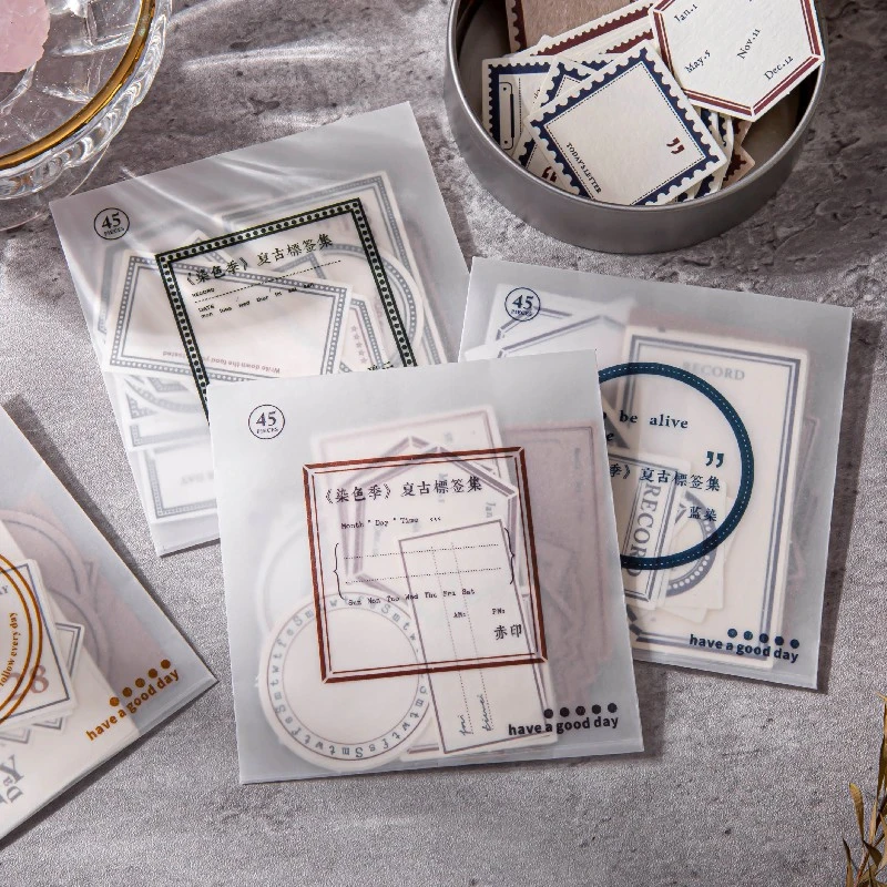 50pcs/pack Vintage Decorative labels material Paper Collage ...