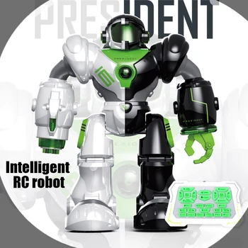 

[Funny] Multi-function intelligent programming remote control robot RC toys Rotating Dance music light shooting fighting robot