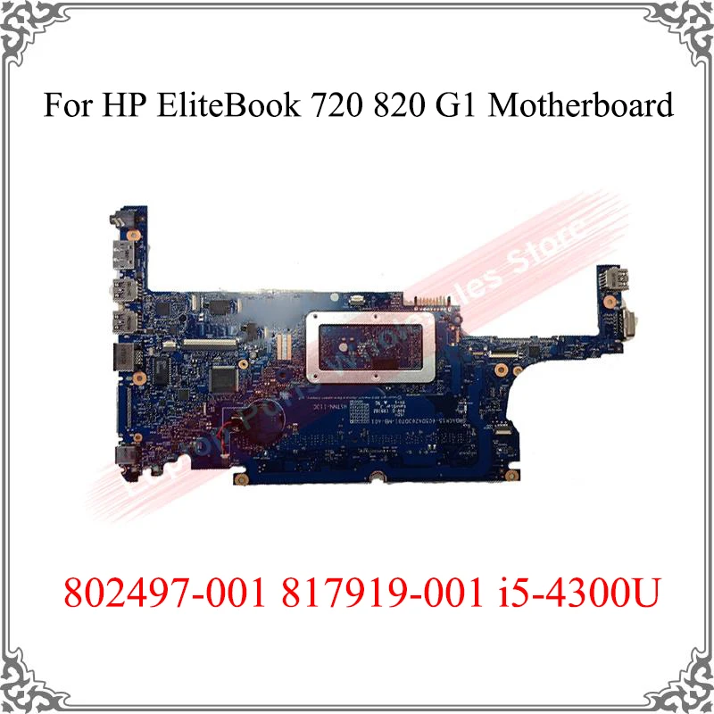 

Оригинальная материнская плата для ноутбука 802497-001 817919-001, фотодеталь для HP EliteBook 720 820 G1, материнская плата, основная плата