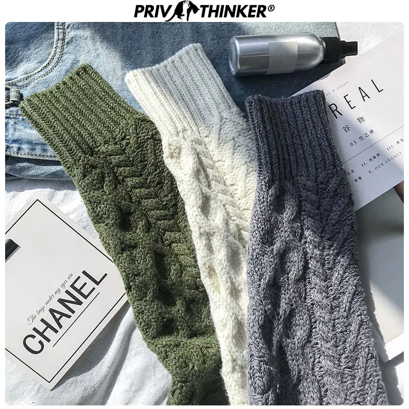 Privathinker, Модный женский свитер с круглым вырезом, Осень-зима, теплый вязаный свитер,, корейский стиль Харадзюку, утолщенные теплые женские пуловеры