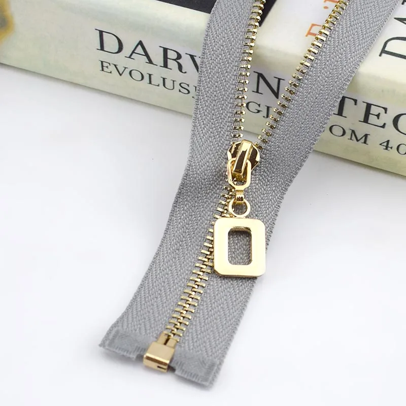 greygold 1 шт. 85 см Open-end Металлические молнии Авто замок 5# пуховик пальто юбка молния для шитья молния ремонт наборы DIY аксессуары для одежды - Цвет: greygold