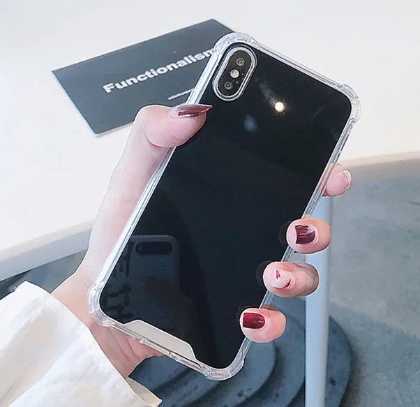hei Роскошный зеркальный чехол для телефона samsung Galaxy S10 S9 S8 Plus S10e Capas силиконовые чехлы для samsung Note 8 9 Coque Fundas - Цвет: hei