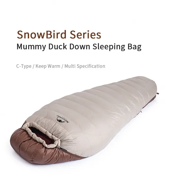Naturehike snowbird-15 ℃ 冬の寝袋屋外超軽量登山ミイラアヒルダウン 