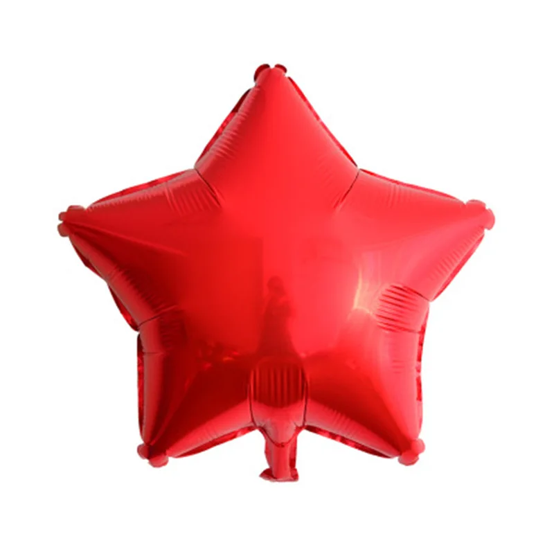 5 шт. детский душ 18 дюймов Розовый Белый Звездные гелиевые фольгированные шары для девочек с днем рождения принадлежности для вечеринки 1st вечерние украшения воздушный шар - Цвет: Красный
