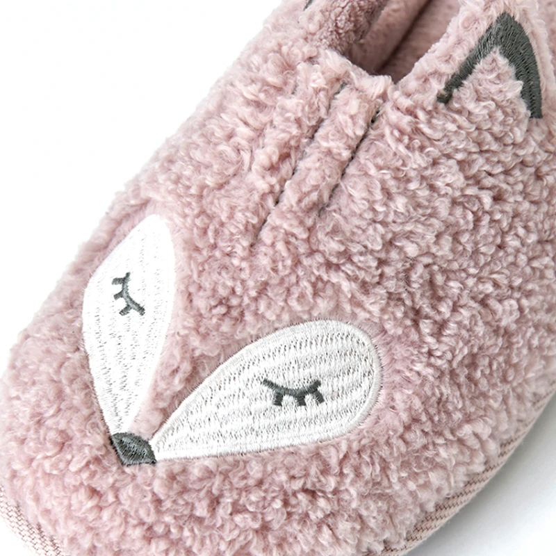 Indoor Warm Women Slippers Cute Animal Fox Unicorn Winter Fur Home Shoe Female Girl Nonslip Memory Foam Cotton House Slippers