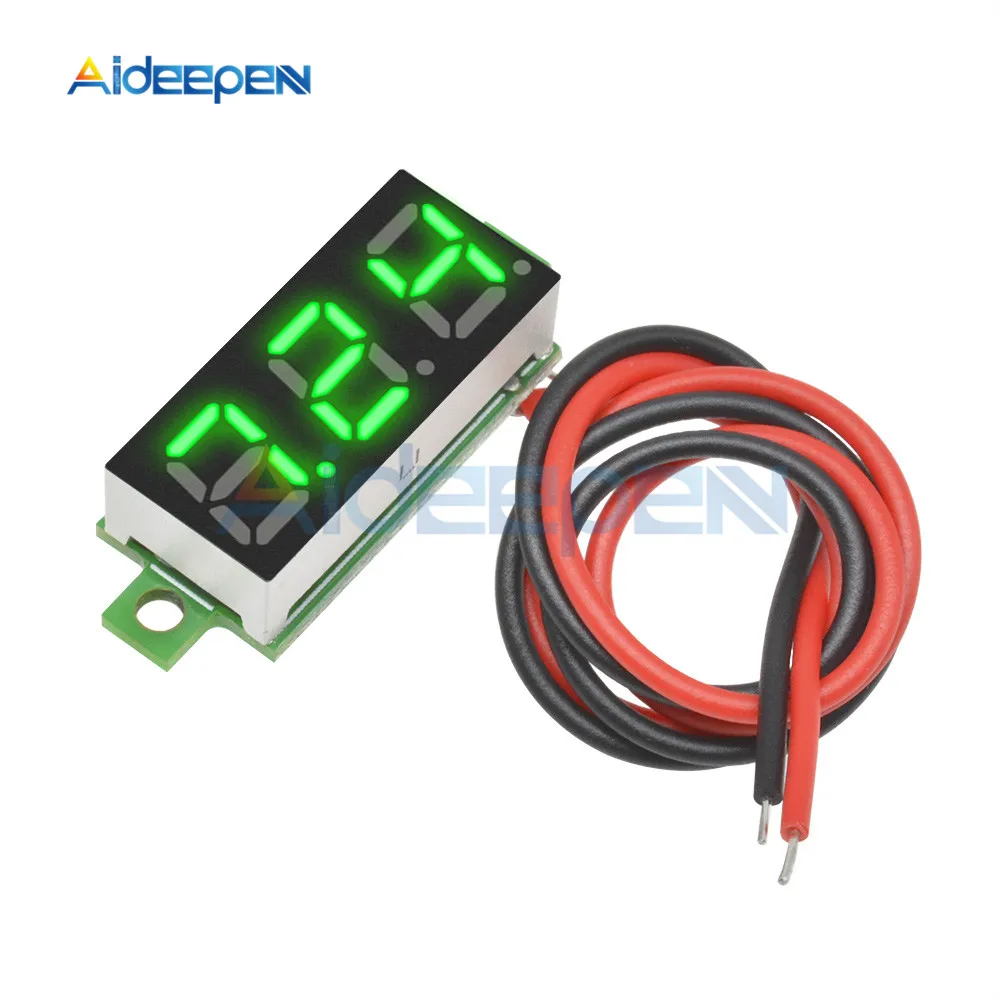 Mini DC 0-30V LED Digital Diaplay Voltage Voltmeter with Wires Panel Meter R2P8 
