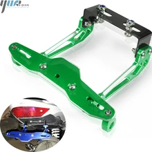 Универсальный CNC Мотоцикл Регулируемый угол алюминиевый номерной знак рамка держатель кронштейн для kawasaki Ninja 300 400 250 H2R