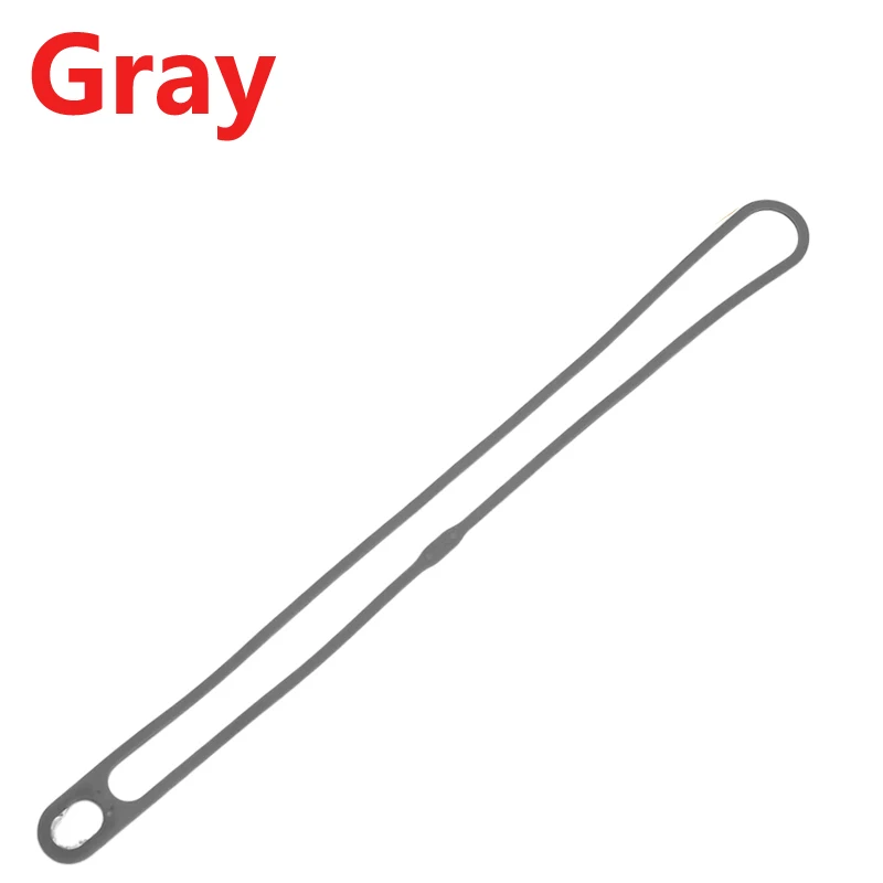 50pcs Universal Key Lanyard Mobile Phone Anti-lost Silicone Lanyard Neckband Cufflinks ID Cards Hanging Neck Rope - Цвет: Gray