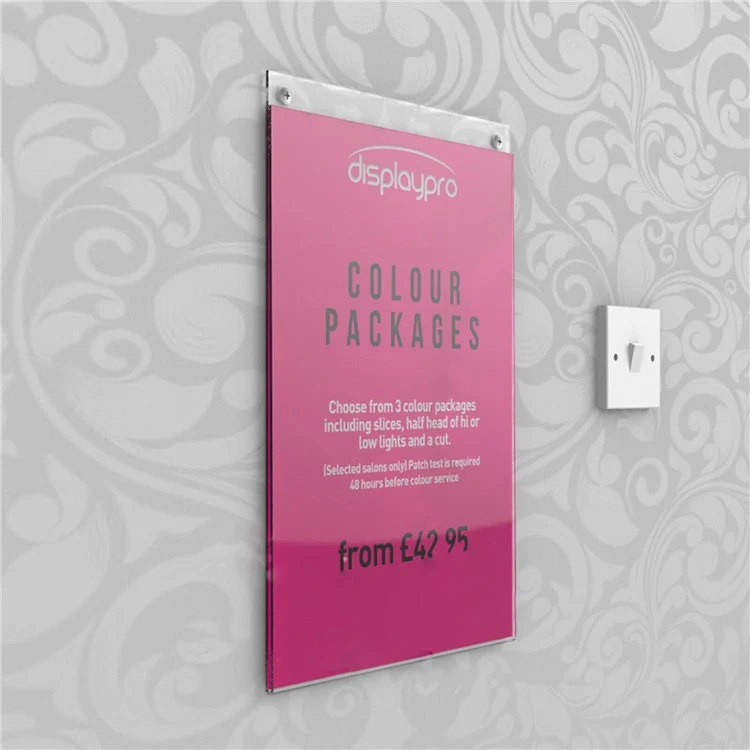 Acrylic Hanging Poster Display Stand Photo Hanging Holder Poster Art Showing Organizer Case Sign Display