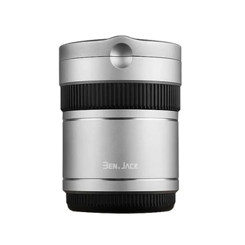 

LED Lighting Desktop Car Ashtray Home Office Mini Fashion Aluminum Alloy Interior Accessory Flame Retardant Smoking Lens Shape