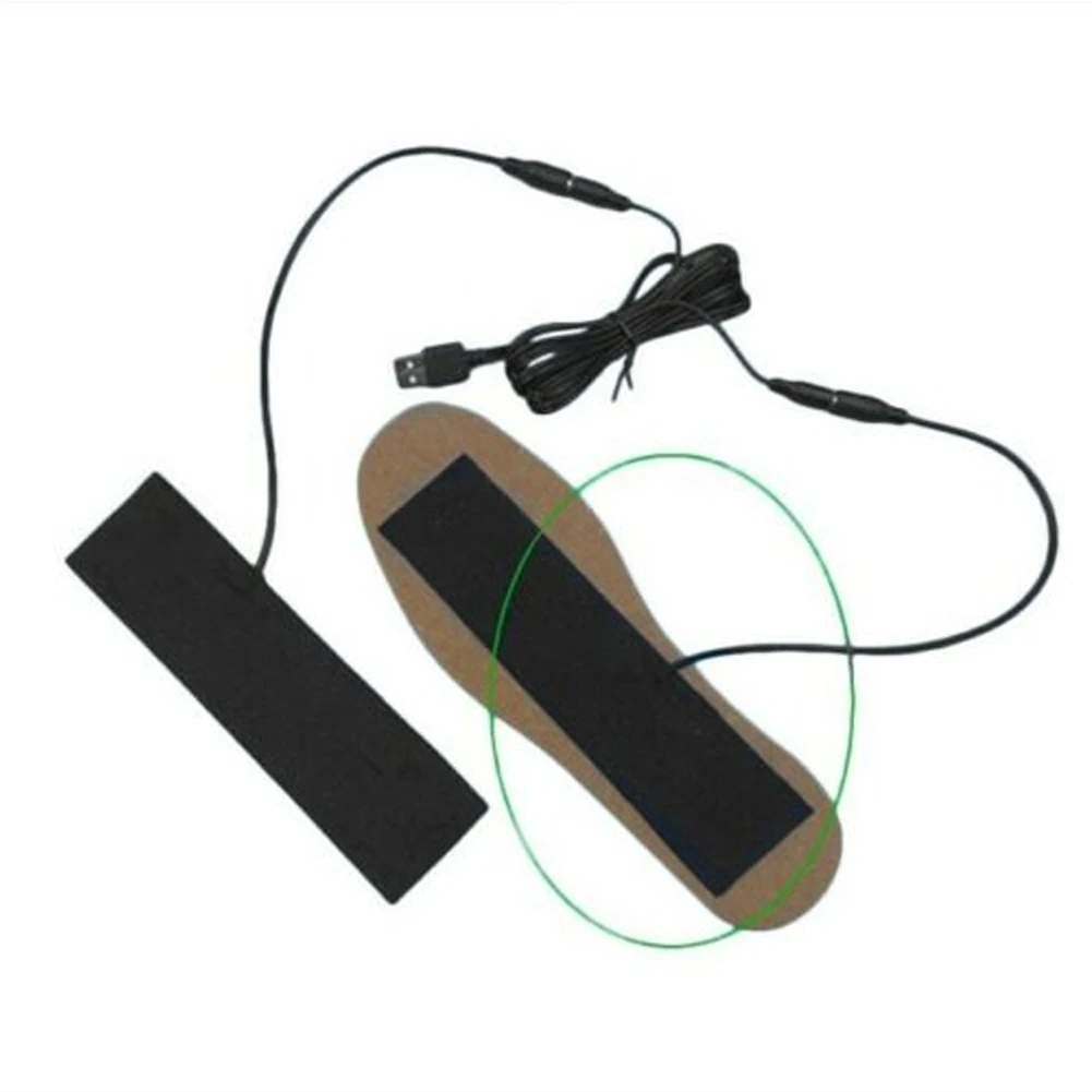 1 пара самоклеющиеся вставки USB перезаряжаемая нагревательная ткань моющиеся складные Зимние Стельки теплые походные электрические ходячие ноги