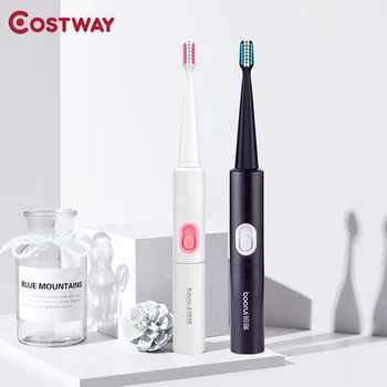 

COSTWAY Electric Toothbrush Easy Change Battery Sonic Ultrasonic Automatic Replacement Tooth Brush Adult Waterproof Whitening