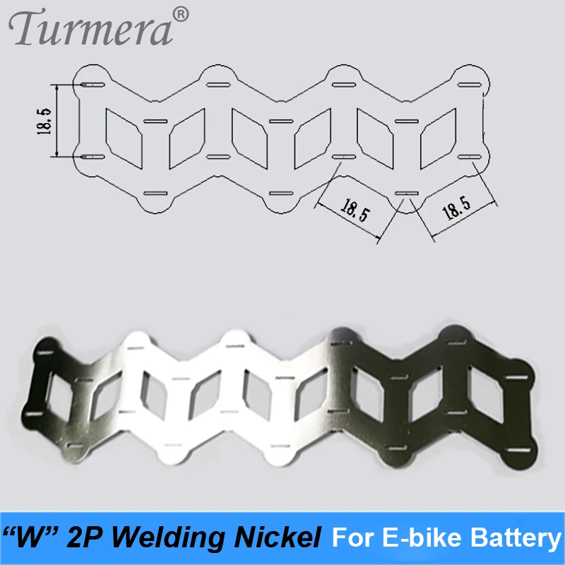 

10Meter 2P Pure Nickel Strip Welding Nickel Shape W with 0.15mm Thickness 18.5mm Width for 36V 48V 60V E-bike Battery J8