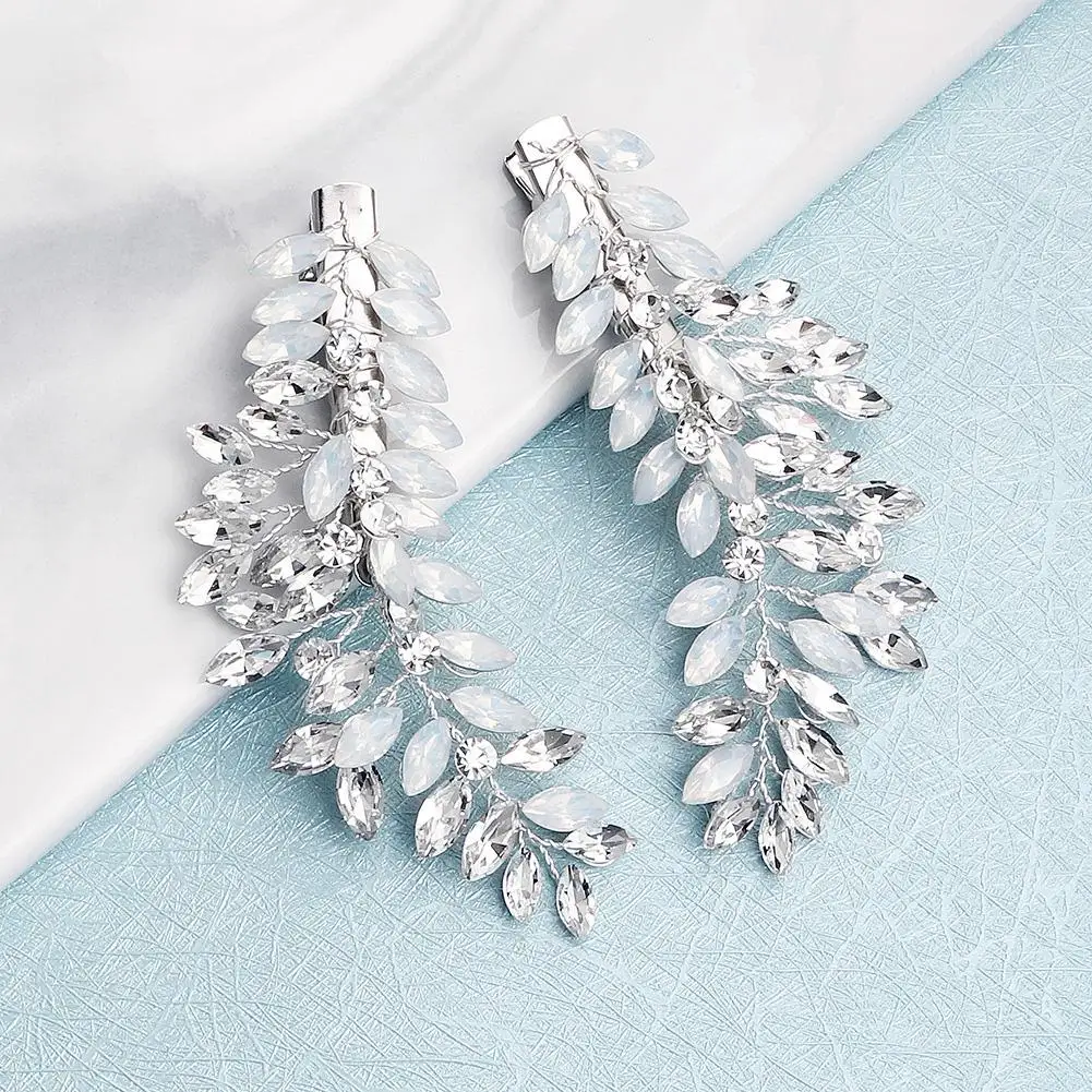 New Fashion Women Beautiful Hairpins Hair Clip Snap Hand-studded Diamond Design Clip Bridal Wedding Dress Hair Accessories