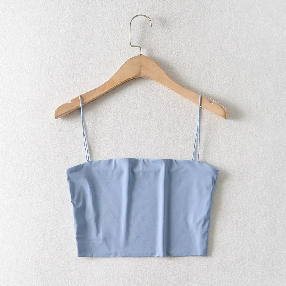 BRADELY MICHELLE 2020 Summer Womens Crop Top Sexy Elastic Cotton Camis sleeveless Short Tank Top Bar