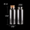 5pcs 40ml 30*80mm Message Bottles Glass bottle with Cork Lids Potion bottles Glass Jars Glass vessels Spice Jars for Art Craft 2