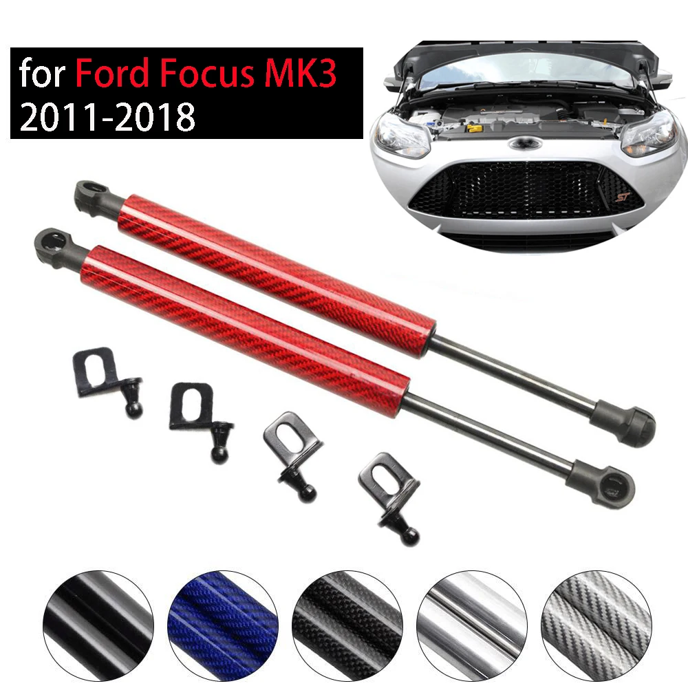Передний амортизатор капота для Ford Focus MK3 2011 2018 2x модифицированные газовые стойки