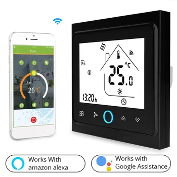 

Wireless Voice Sensing Air Conditioner Thermostat Backlight LCD Screen Universal Touch Control WIFI Smart For Google Home