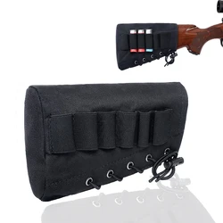 6 Round Shell Holder Tactical Gun Ammo Cartridge Pouch Military 12 20 Gauge Shotgun Bullet Carrier Buttstock Hunting Accessories