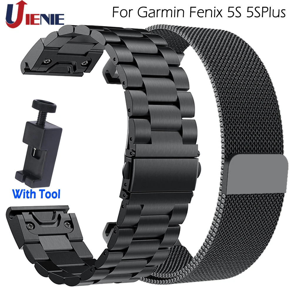 Миланский ремешок из нержавеющей стали для Garmin Fenix 5s 5SPlus Браслет Смарт-часы роскошный спортивный сменный Браслет Correa