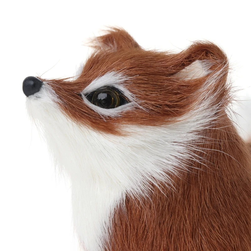 

Furs Fox Model Simulation Brown Fox Toy Home Decoration Gift