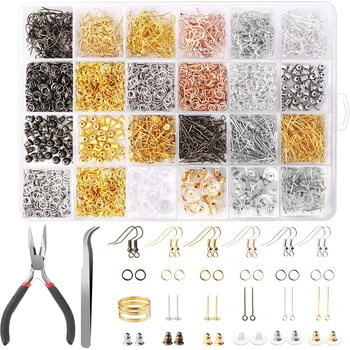 

Alloy Accessories Jewelry Making Tools Jewelry findings Set Copper Wire OpenJump Rings Earring Hook DIY pliers Supplies Kit
