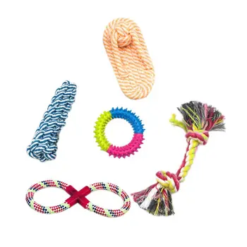 

Chew Puppy Small Dog Rope Toy Set Washable Cotton Rope Dog Toy 10-piece Set Y5GB