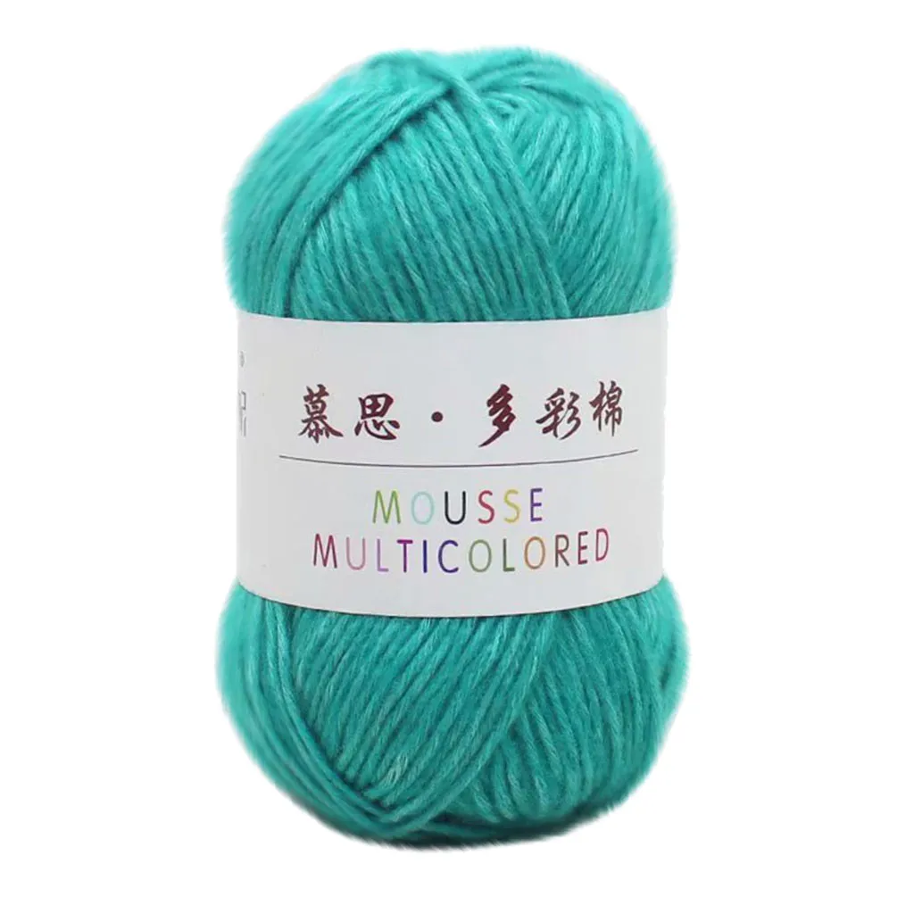 C New DIY Yarn For Sweater Scarf Knitting 50g Colorful Cotton DIY Wool Suede Children's Sweater Coat Scarf Scarf Line 1021#30 - Цвет: C