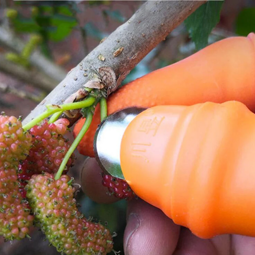 Набор силиконовых резчиков для большого пальца, энергосберегающий инструмент для сбора урожая растений, садовые инструменты для овощей и фруктов, сельскохозяйственные овощные Фрукты Pi